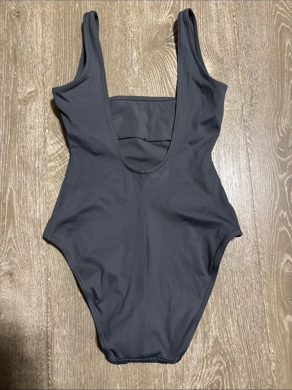 SKIMS Sculpting One-Piece Swimsuit in gunmetal gray